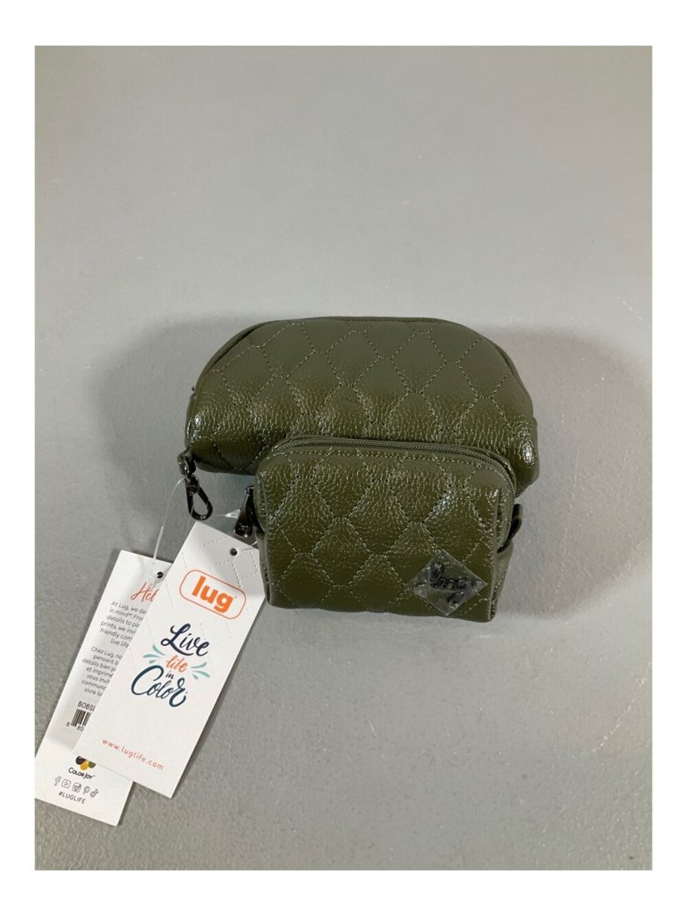 Lug Joy Hopper Unisex Color-Blocked Backpack - Vibrant Yellow with Floral Design